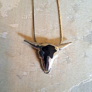 Cow skull necklace